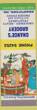 Matchbook Cover - Chance's Grocery Knightstown IN hillbilly