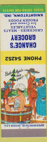 Matchbook Cover - Chance's Grocery Knightstown IN hillbilly