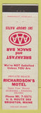 Matchbook Cover - Richardson's Motel Bridgton ME AAA