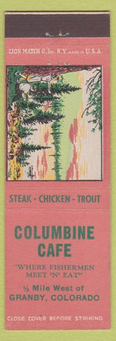 Matchbook Cover - Columbine Cafe Granby Colorado