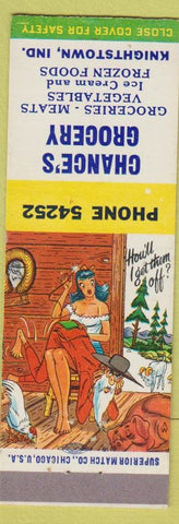 Matchbook Cover - Chance's Grocery Knightstown IN hillbilly