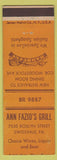 Matchbook Cover - Ann Fazio's Grill Swissvale PA Italian