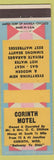 Matchbook Cover - Corinth Motel MS Stidham