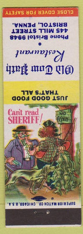 Matchbook Cover - Old Cow Path Restaurant Bristol PA hillbilly