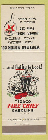 Matchbook Cover - Wortmon Ford Mercury Texaco Aurora NE low phone #