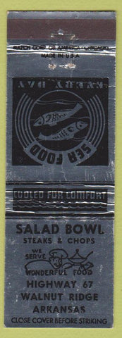 Matchbook Cover - Salad Bowl Walnut Ridge AR WORN
