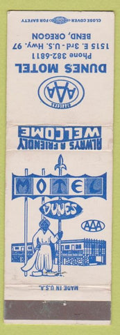 Matchbook Cover - Dunes Motel Bend OR AAA WEAR