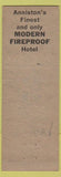 Matchbook Cover - Hotel Jefferson Davis Anniston AL WH Cummings