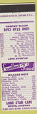 Matchbook Cover - Lone Star Cafe Bowie AZ AAA