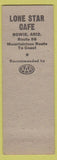 Matchbook Cover - Lone Star Cafe Bowie AZ AAA