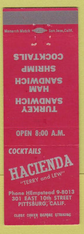 Matchbook Cover - Hacienda Pittsburg CA