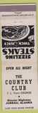 Matchbook Cover - Country Club Juneau AK Tom George