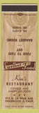 Matchbook Cover - Kim's Restaurant Chinese Inglewood CA