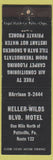 Matchbook Cover - Heller Wilds Blvd Motel Pottsville PA