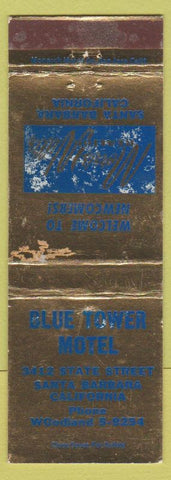 Matchbook Cover - Blue Tower Motel Santa Barbara CA WORN