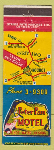 Matchbook Cover - Peter Pan Motel London ON