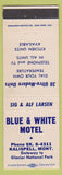 Matchbook Cover - Blue and White Motel Kalispell MT