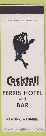 Matchbook Cover - Ferris Hotel and Bar Rawlins WY
