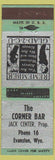 Matchbook Cover - The Corner Bar Evanston WY low phone #