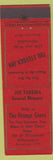 Matchbook Cover - Orange Grove Steuben Inn Milwaukee WI Joe Fereira