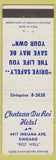 Matchbook Cover - Chateau Du Roi Hotel Chicago IL