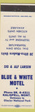 Matchbook Cover - Blue and White Motel Kalispell MT