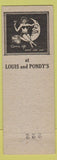 Matchbook Cover - Louis Pondy Blu Inn Oakland CA girlie pinup