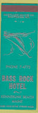 Matchbook Cover - Bass Rock Hotel Kennebunk Beach ME