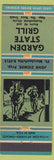 Matchbook Cover - Garden State Grill Haddonfield? NJ John Ziomek shuffleboard