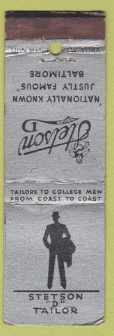 Matchbook Cover - Stetson D Tailors Baltimore MD