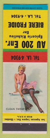 Matchbook Cover - Au 200 Epicerie Richelieu QC? Froide Beer  pinup