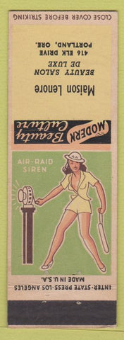 Matchbook Cover - Maison Lenore Beauty Salon Portland OR pinup