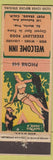 Matchbook Cover - Welcome Inn Fort Bragg CA Ed Mertle low phone pinup