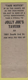 Matchbook Cover - Jolly Joe's Tavern Milwaukee WI pinup