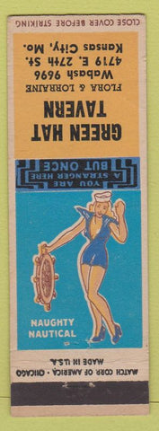 Matchbook Cover - Green Hat Tavern Kansas City MO pinup
