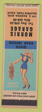 Matchbook Cover - Morris Garage Baldwin Park CA towing pinup