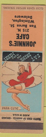 Matchbook Cover - Johnnie's Cafe Wilmington DE pinup