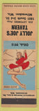 Matchbook Cover - Jolly Joe's Tavern Milwaukee WI pinup