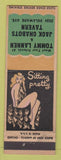 Matchbook Cover - Tommy Lannen Jack Chabots Tavern NO TOWN pinup