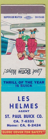 Matchbook Cover - Les Helmes Buick St Paul MN