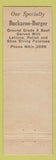 Matchbook Cover - Circle M Cafe Colorado Springs Colorado hamburgers cowboy