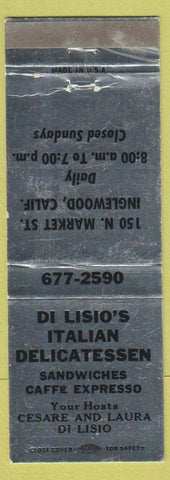 Matchbook Cover - Di Lisio's Italian Deli Inglewood CA WEAR