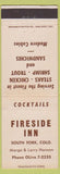 Matchbook Cover - Fireside Inn South Fork Colorado Larry Hanson