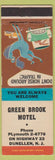 Matchbook Cover - Green Brook Motel Dunellen NJ