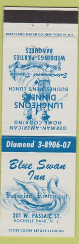 Matchbook Cover - Blue Swan Inn Rochelle Park NJ