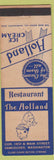 Matchbook Cover - The Holland Restaurant Vancouver WA ice cream