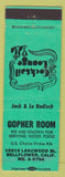 Matchbook Cover - Gopher Room Bellflower CA
