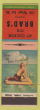 Matchbook Cover - Brad's Colton SD? Girlie back  pinup