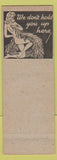 Matchbook Cover - Brad's Colton SD? Girlie back  pinup