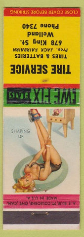 Matchbook Cover - Tire Service Welland ON low phone WEAR pinup